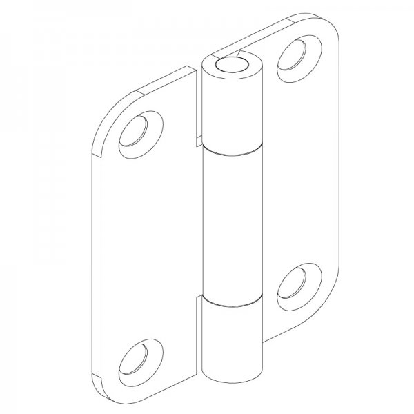 Paslanmaz Yaprak Menteşe 30 x 40 x 1.2mm