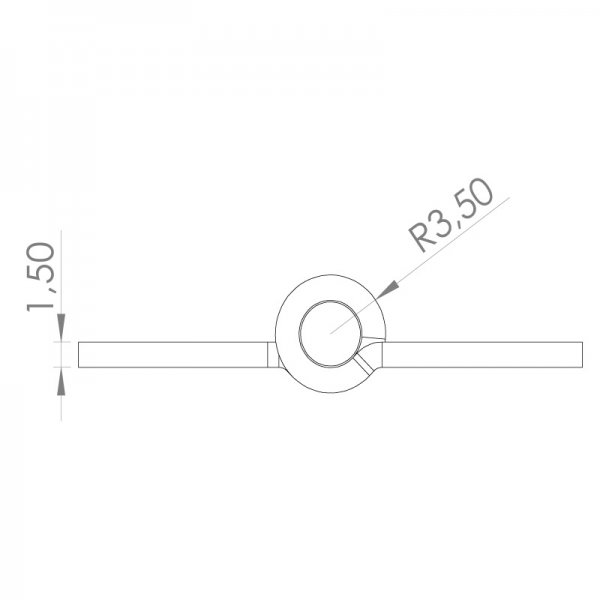 Paslanmaz Yaprak Menteşe 32 x 40 x 1.5mm