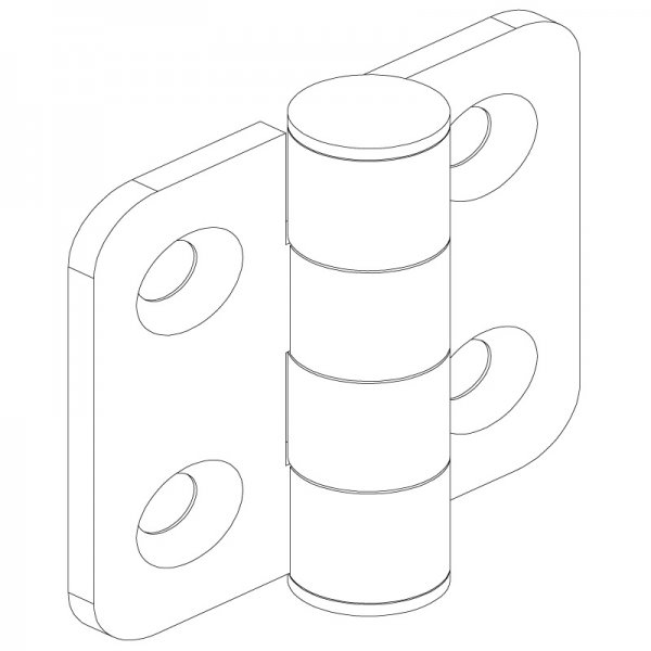 Paslanmaz Yaprak Menteşe 38 x 38 x 2mm