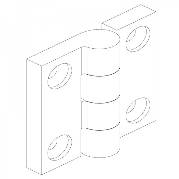 Paslanmaz Yaprak Menteşe 38 x 38 x 5mm