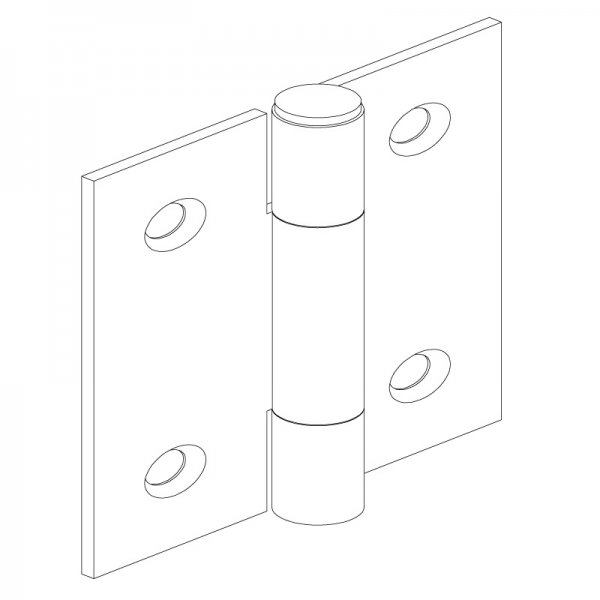 Paslanmaz Yaprak Menteşe 40 x 50 x 1.2mm