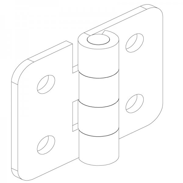 Paslanmaz Yaprak Menteşe 45 x 38 x 2mm