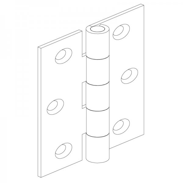 Paslanmaz Yaprak Menteşe 50 x 75 x 1.5mm