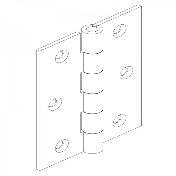 Paslanmaz Yaprak Menteşe 60 x 80 x 2mm