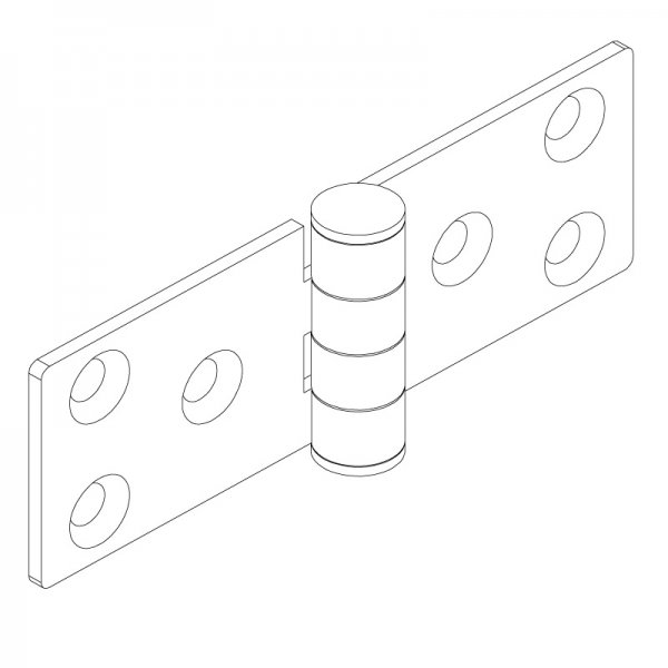 Paslanmaz Yaprak Menteşe 71 x 24 x 1.5mm