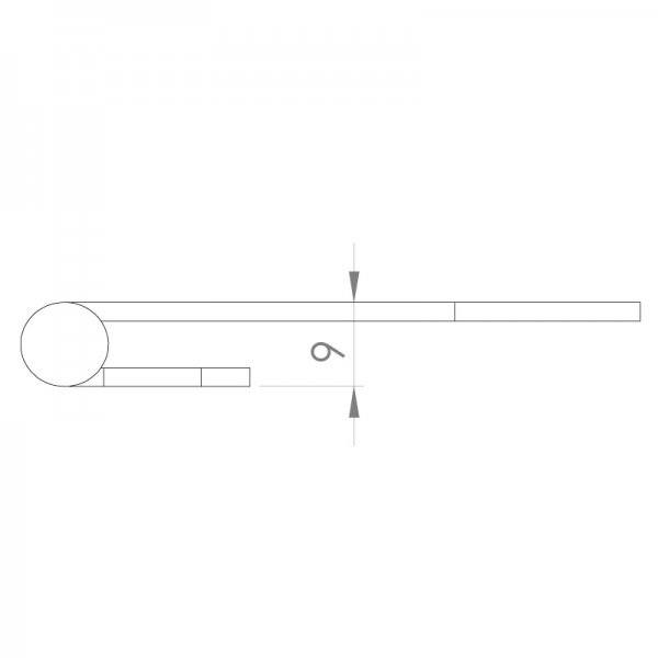 Paslanmaz Yaprak Menteşe 78 x 38 x 2mm Yuvarlak