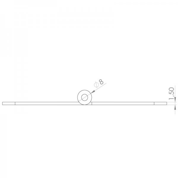 Paslanmaz Yaprak Menteşe 92 x 25 x 1.5mm