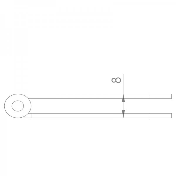 Paslanmaz Yaprak Menteşe 92 x 25 x 1.5mm