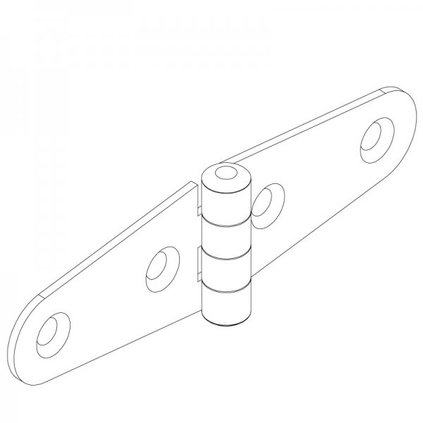 Paslanmaz Yaprak Menteşe 92 x 25 x 1.5mm