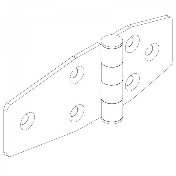 Paslanmaz Yaprak Menteşe 97 x 38 x 2mm