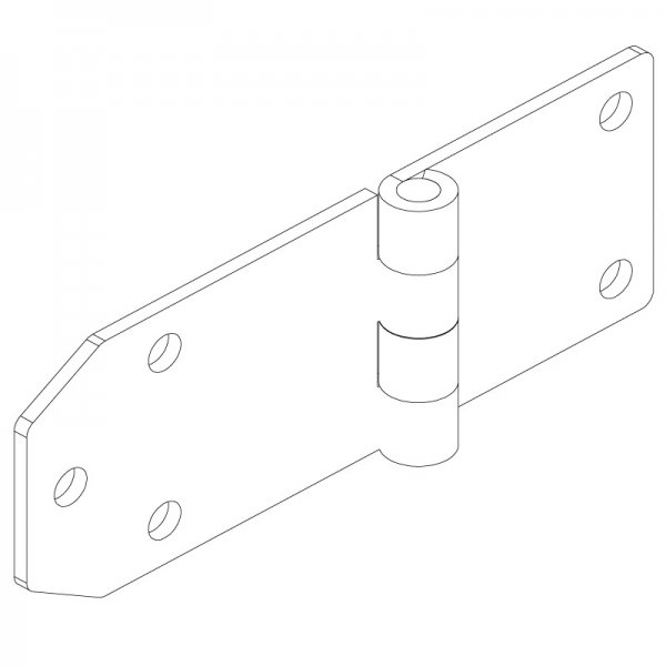 Paslanmaz Yaprak Menteşe 100 x 38 x 2mm