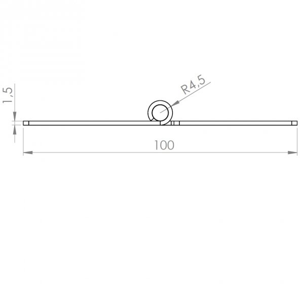 Paslanmaz Yaprak Menteşe 100 x 100 x 1,5 mm