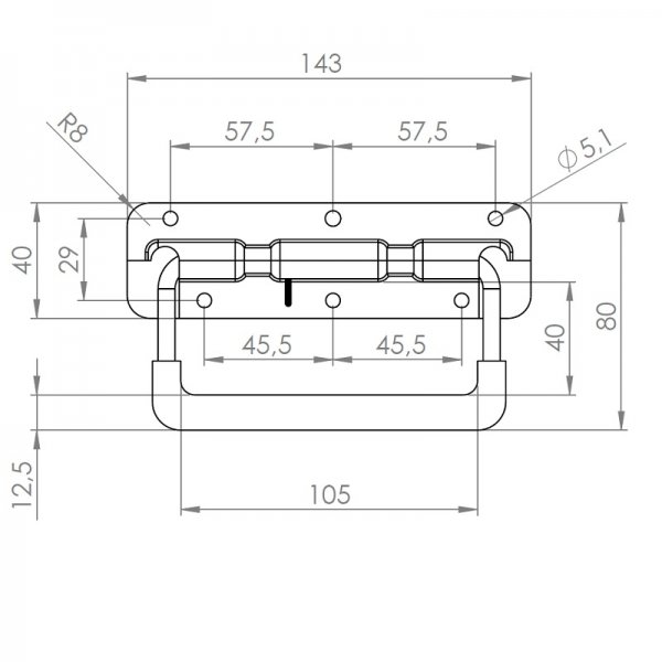 Metal Katlanır Yaylı Kulp KP-02 S/P