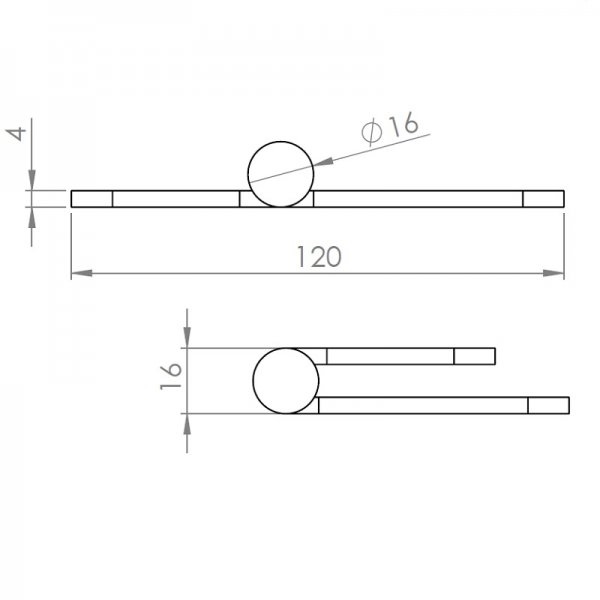 Paslanmaz Kapı Menteşesi 120 x 90 x 4mm