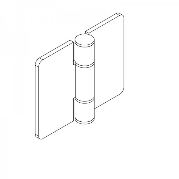 Paslanmaz Kapı Menteşesi 100 x 80 x 4mm