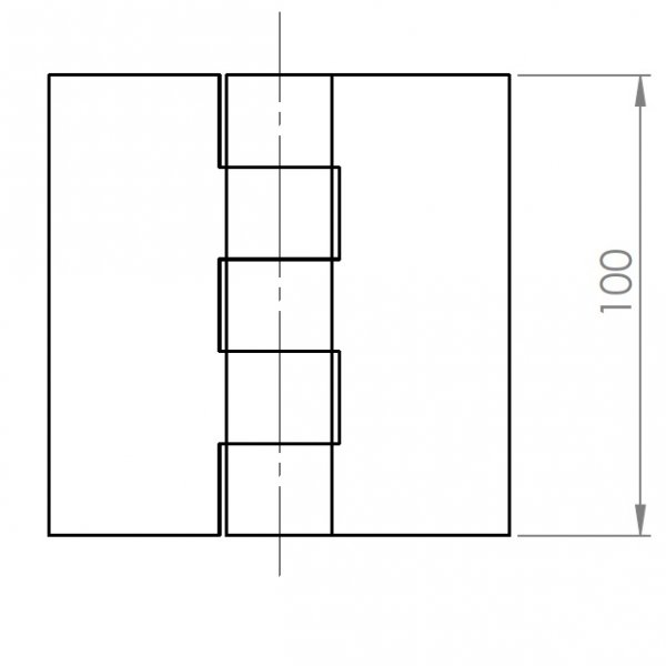 Sac Yaprak Menteşe 100x100x6