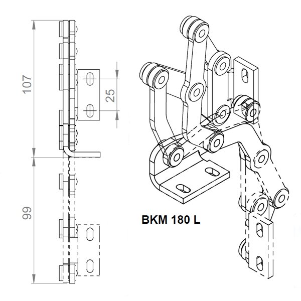 Bagaj Kapak Menteşesi(BKM 180 L-R)