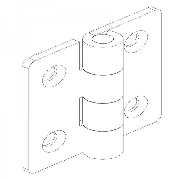 Paslanmaz Yaprak Menteşe 60 x 60 x 3mm